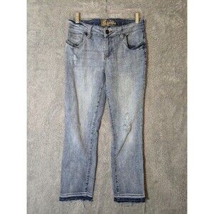 Kut from the Kloth Light Wash Distressed Straight Leg Jeans Women's Size 4